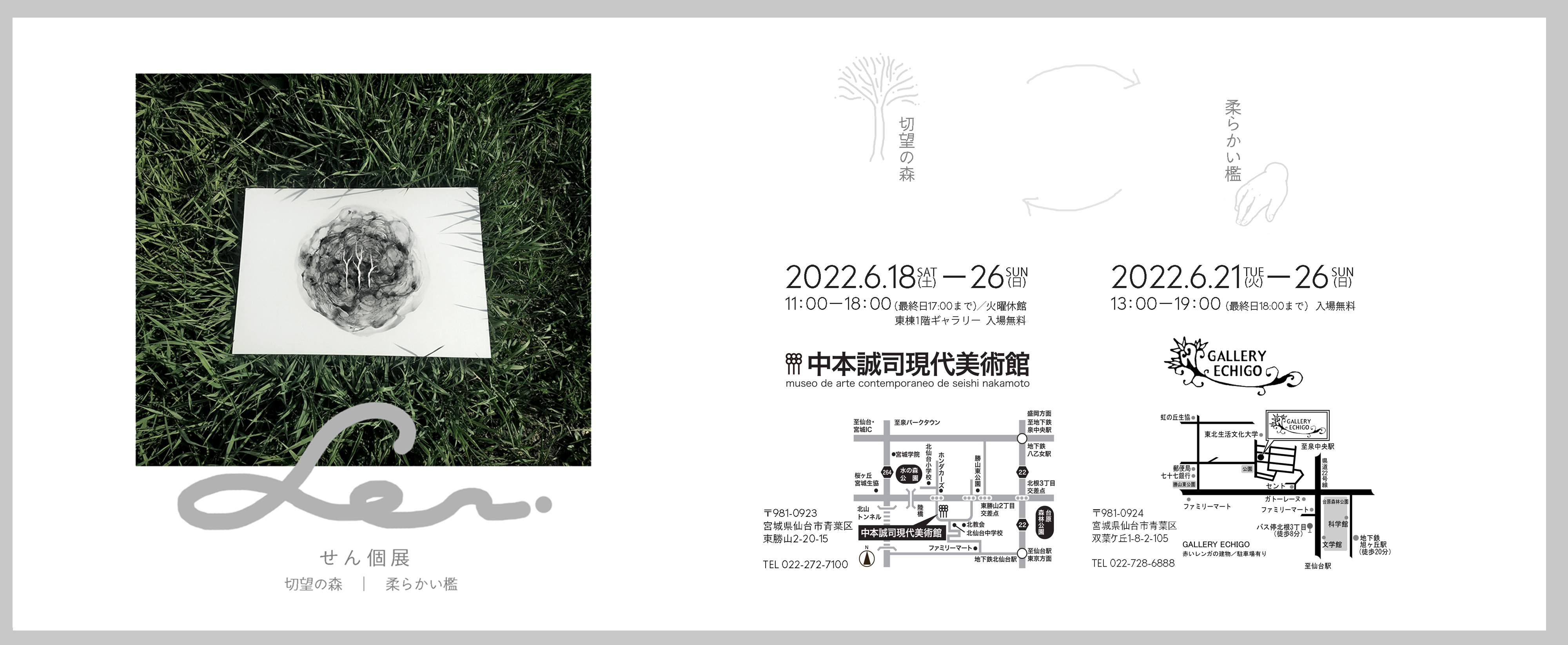 せん個展 切望の森 | 柔らかい檻